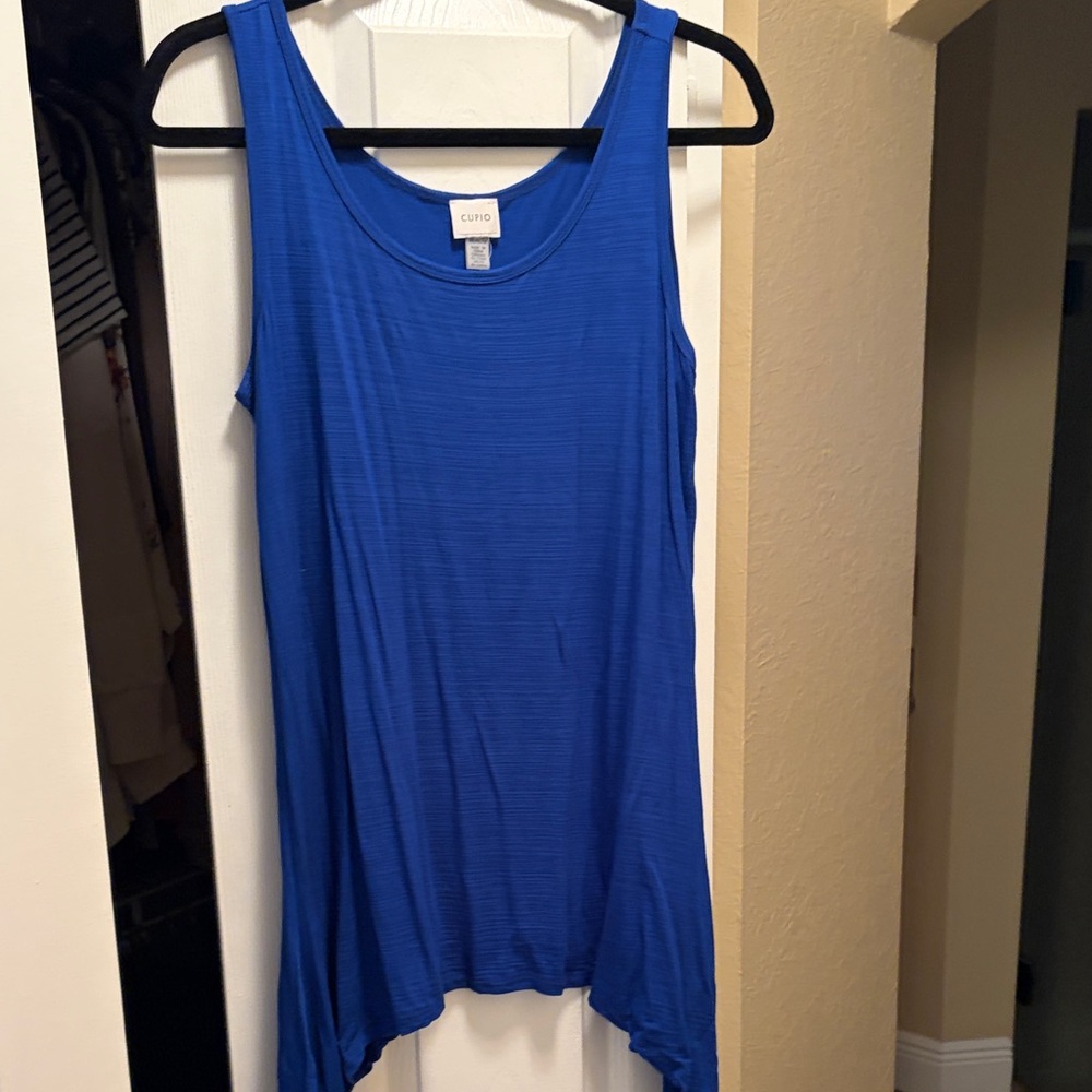 Cupio Cobalt Blue Sleeveless Scoop Neck Tank